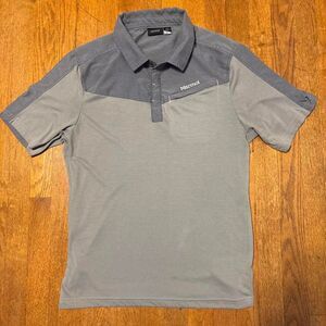 Marmot Men's Blue and Grey Polo-shirts